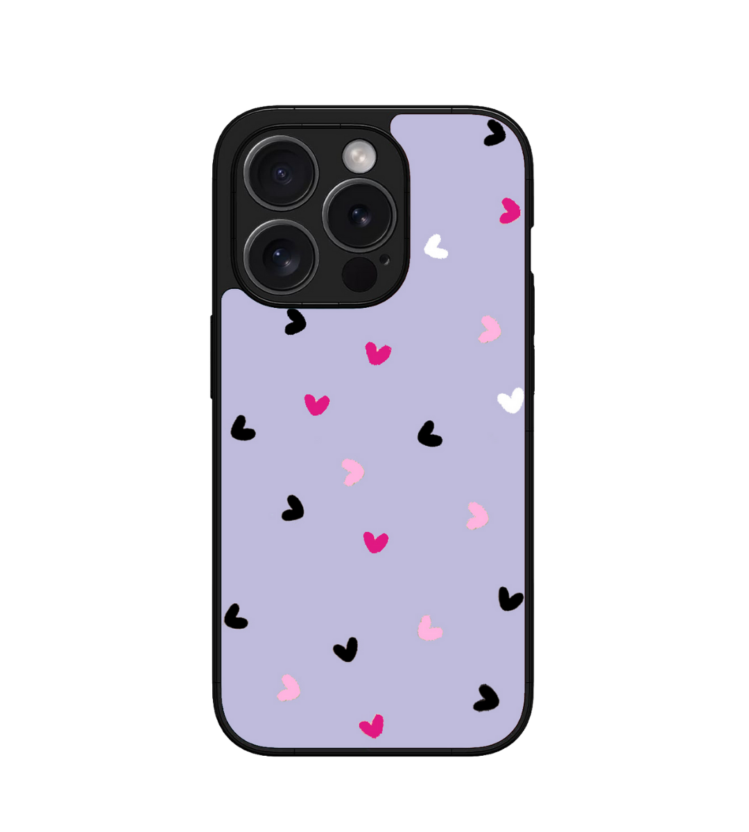 Colorful Little Heart Custom Glossy Metal Bumper Case