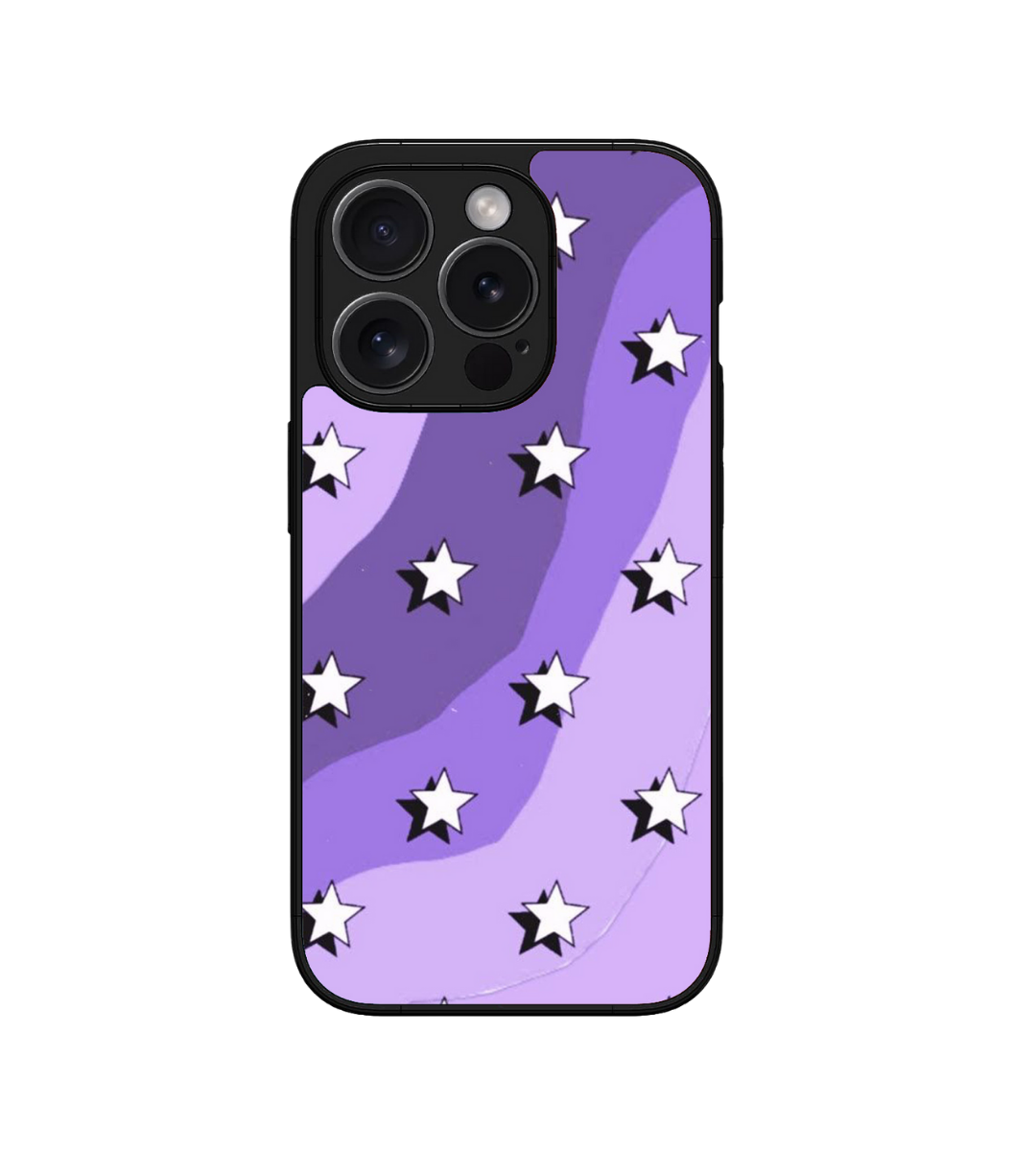 Purple Waves Star Custom Glossy Metal Bumper Case