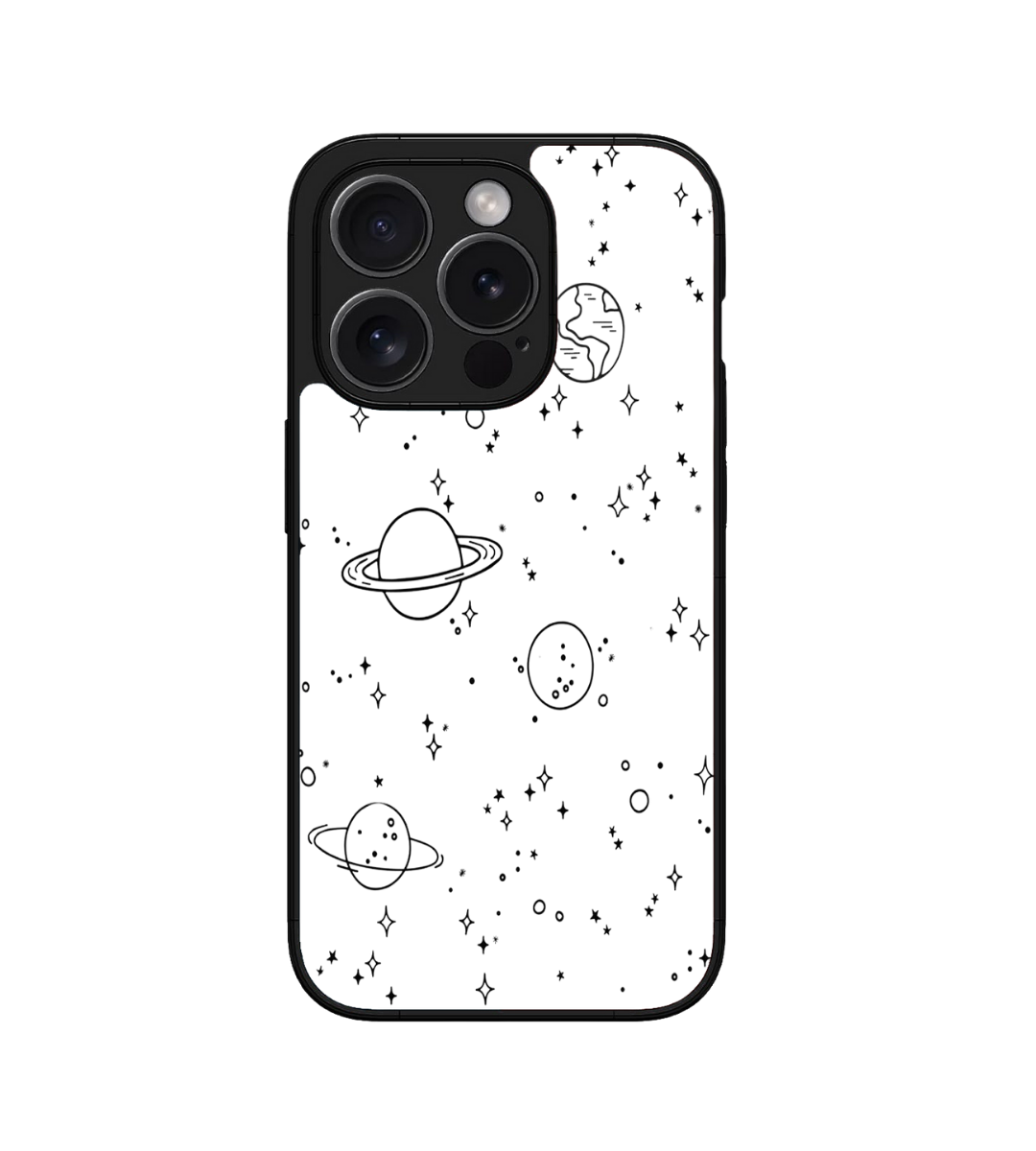 Universe Planets Custom Glossy Metal Bumper Case