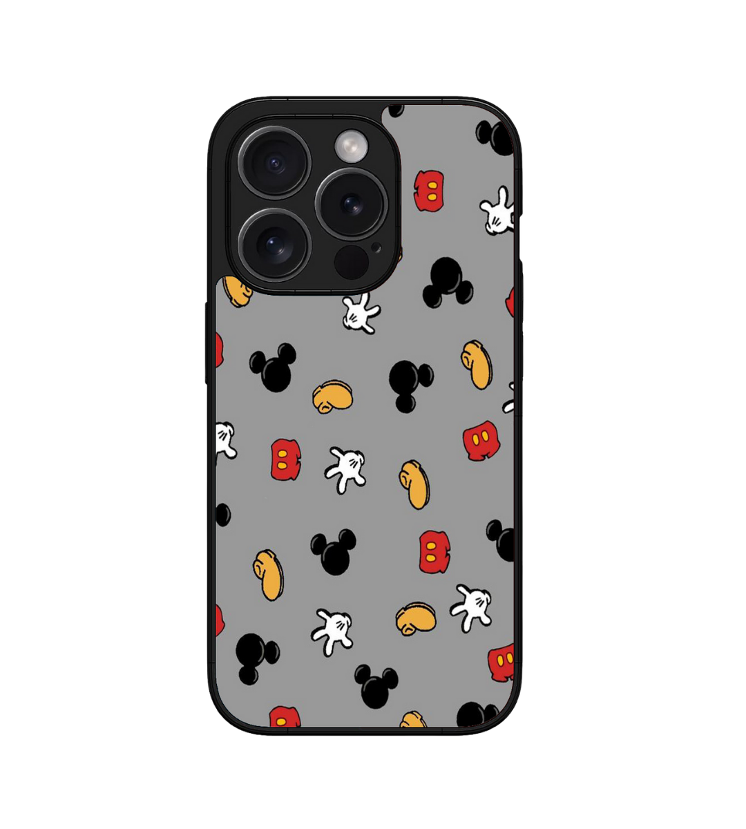 Mickey Face Collage Custom Glossy Metal Bumper Case