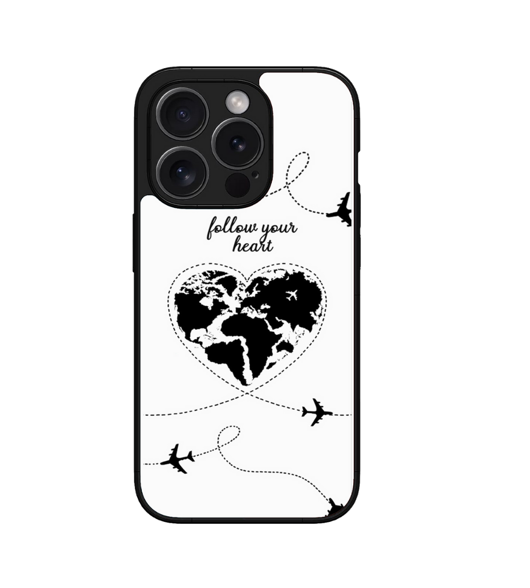 Follow Your Heart Custom Glossy Metal Bumper Case