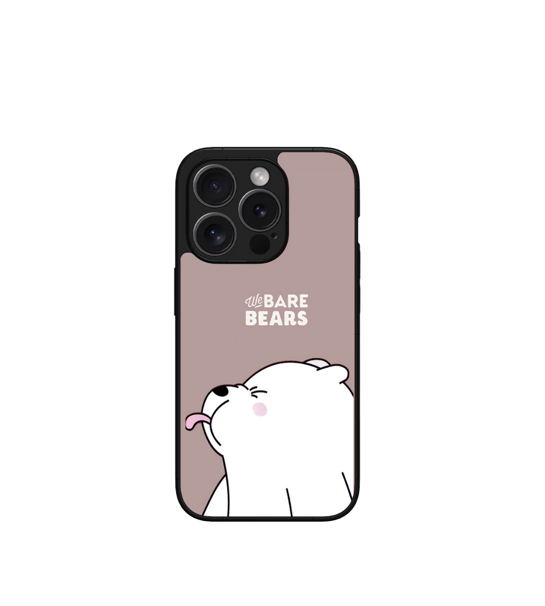 Ice Bear Tongue Out Custom Glossy Metal Bumper Case