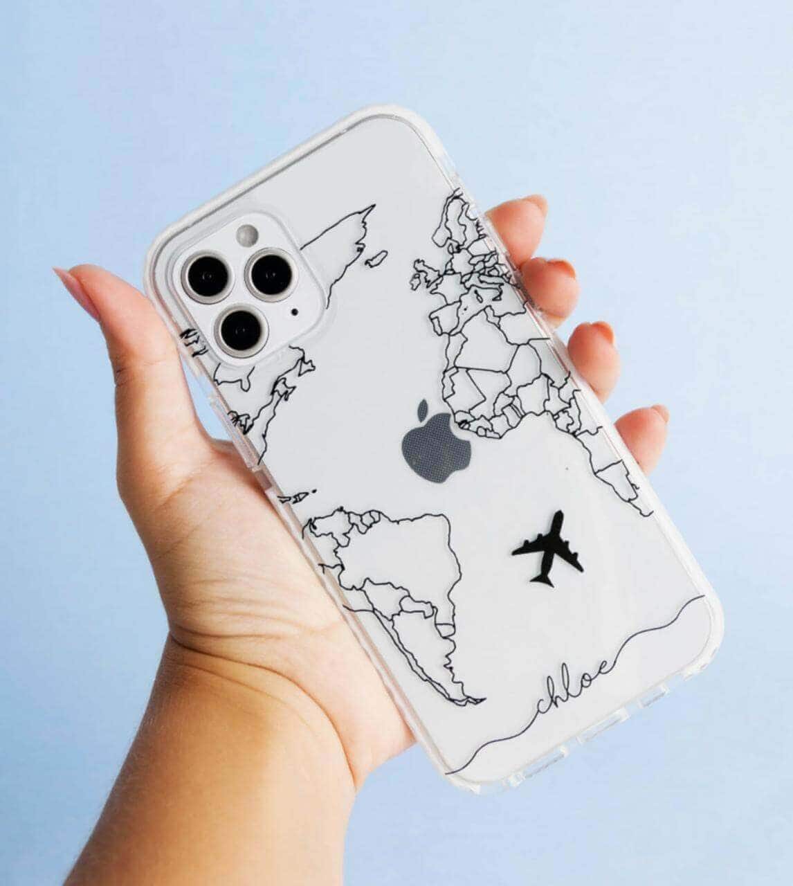 World Map Transparent Custom Slim Soft Cases