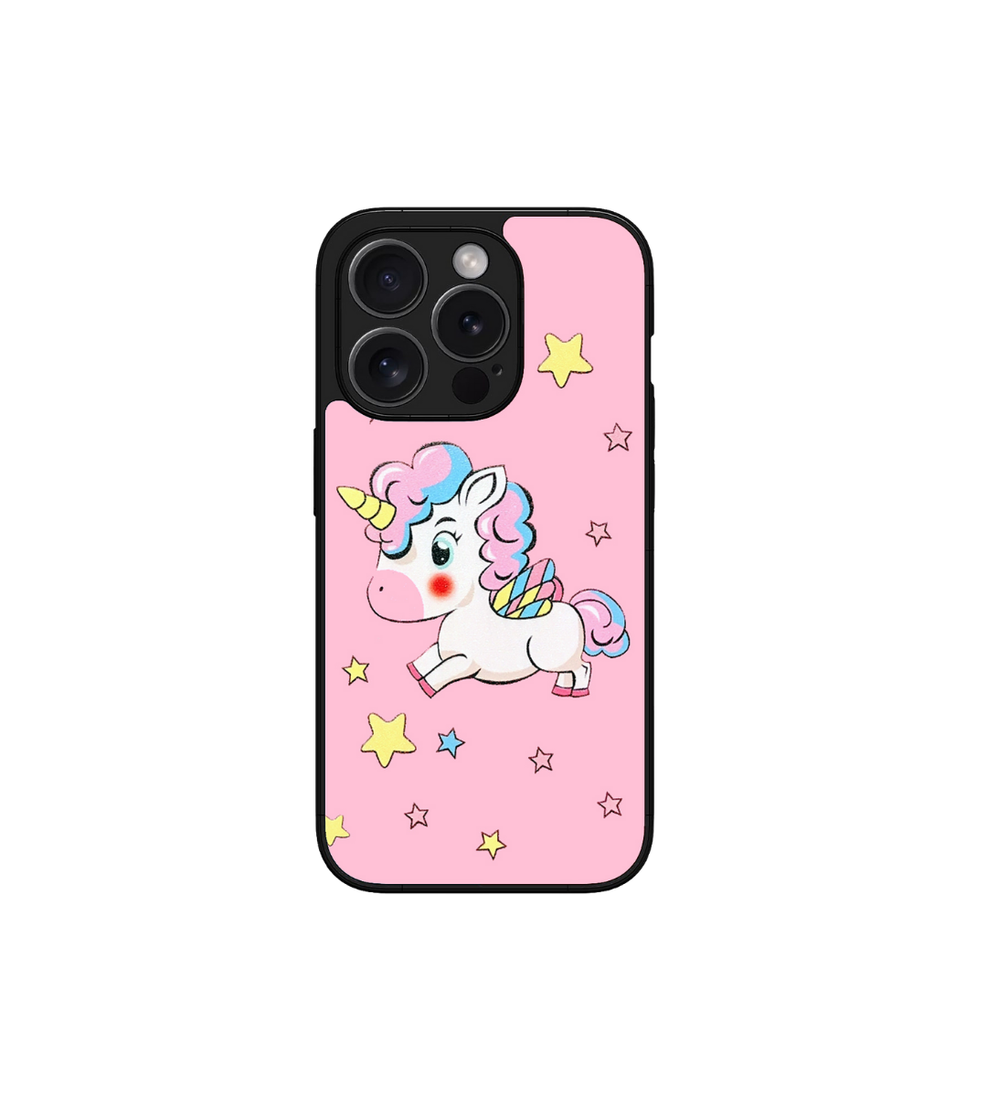 Baby Unicorn Star Custom Glossy Metal Bumper Case
