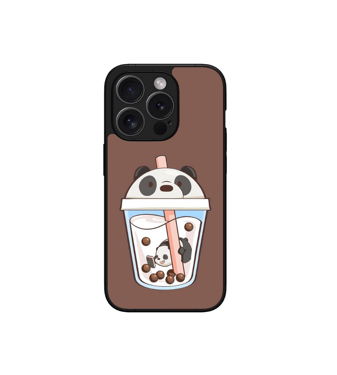 Blue Bubble Tea Custom Glossy Metal Bumper Case