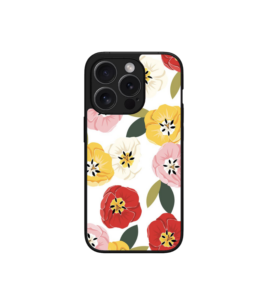 Floral Flower  Custom Glossy Metal Bumper Case