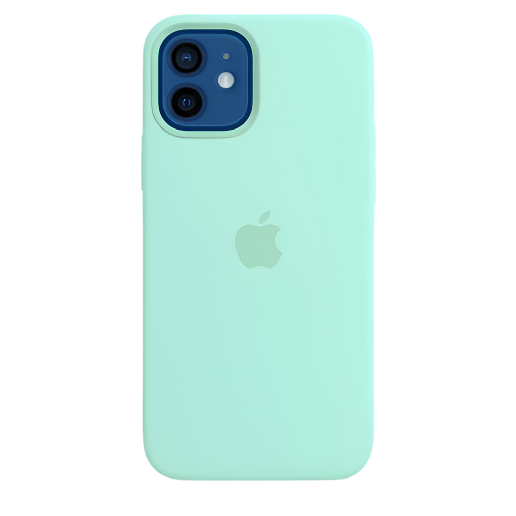 iPhone Liquid Silicone Logo Case (Ice Sea Blue)