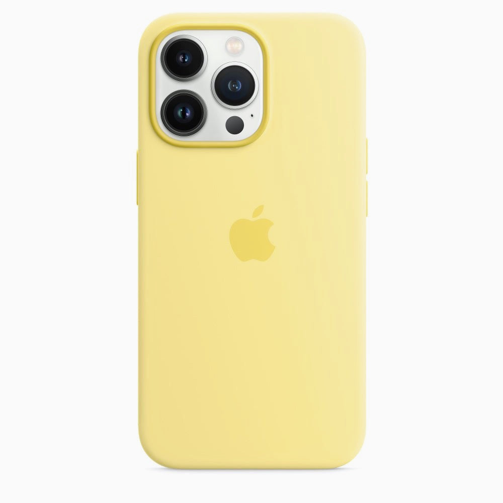iPhone Liquid Silicone Logo Case (Custard Yellow)
