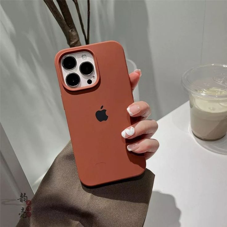 iPhone Liquid Silicone Logo Case (Brown)