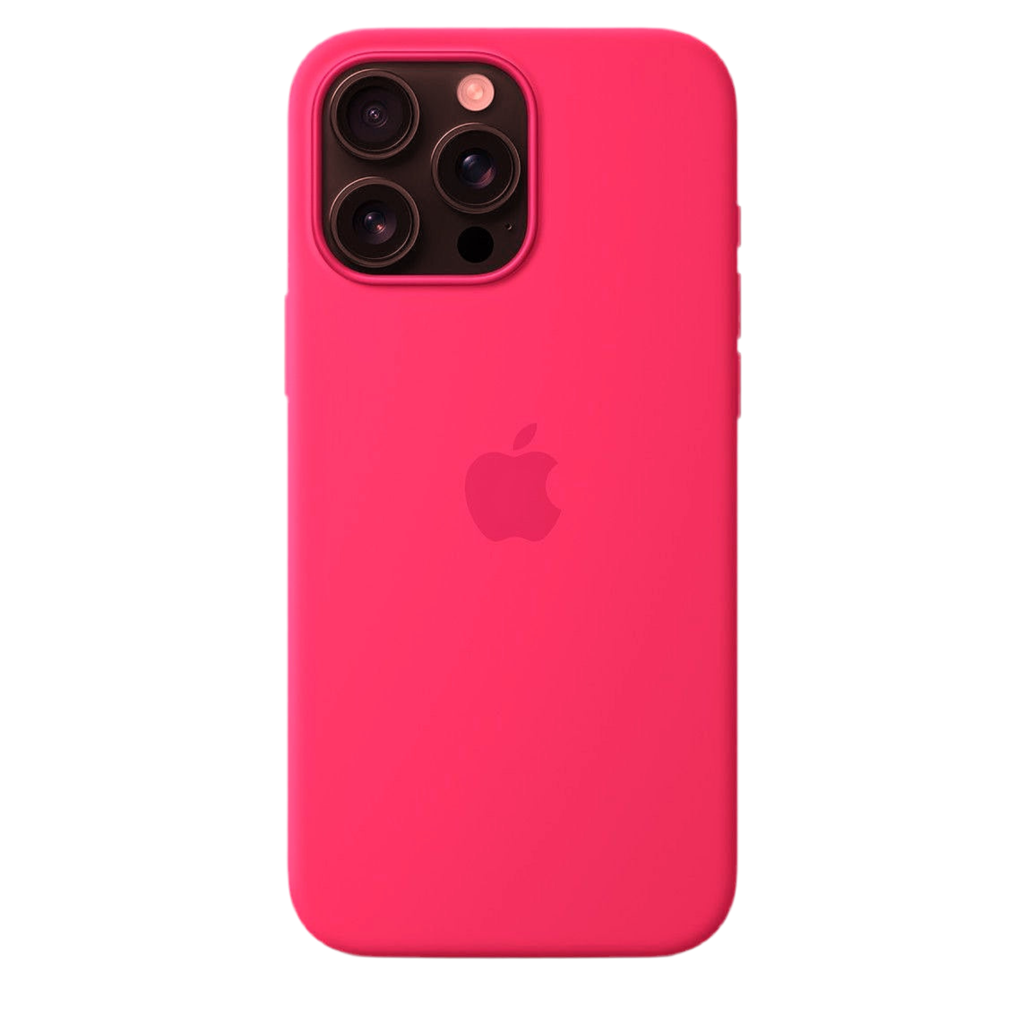 iPhone Liquid Silicone Logo Case (Neon Pink)