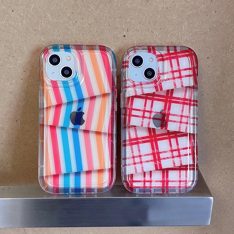 Cute Rainbow Lines iPhone Transparent Case