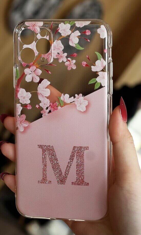 Initial Floral Custom Slim Soft Cases