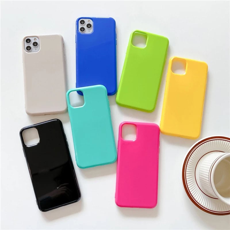 Jelly iPhone Solid Neon Soft Phone Case Cover