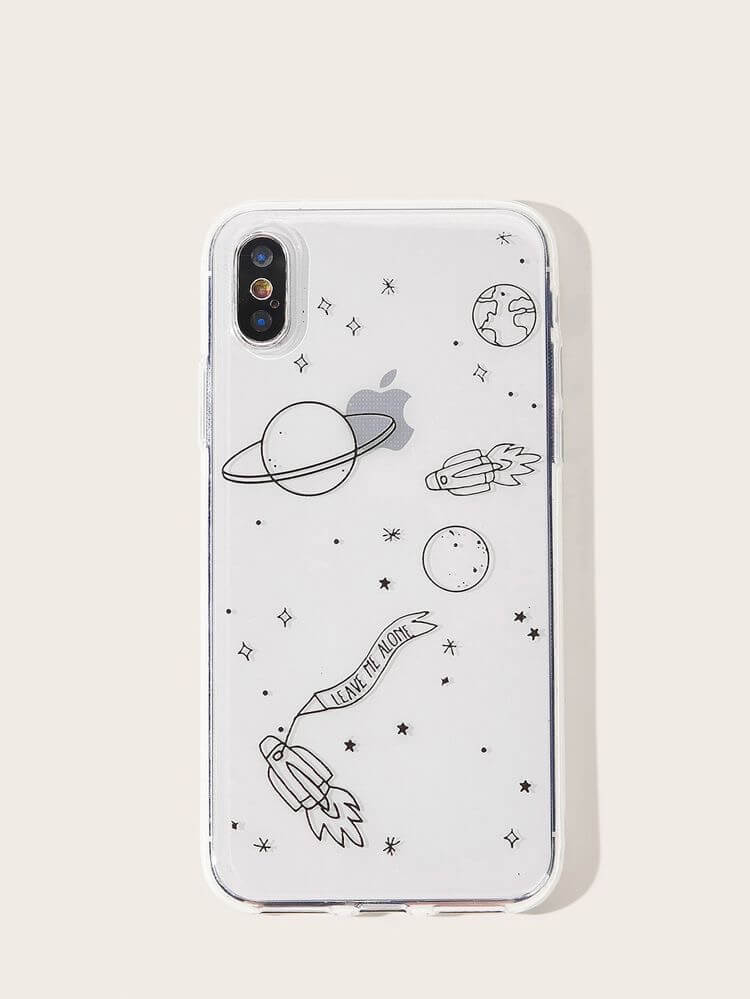 Galaxy Rocket Transparent Custom Slim Soft Cases