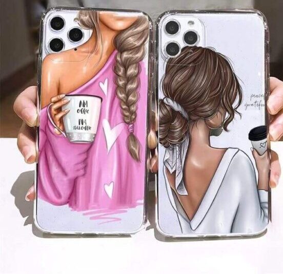 Girl Coffee Transparent Custom Slim Soft Cases