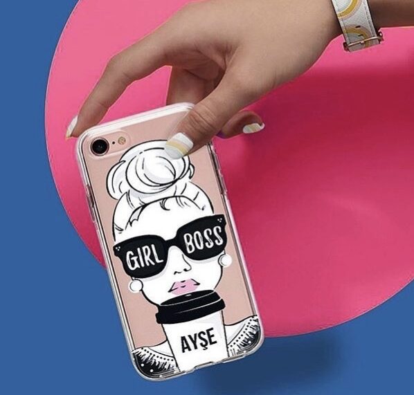 Girl Boss Transparent Custom Slim Soft Cases
