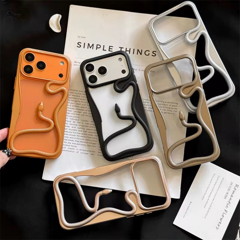 3D Luxury Snake iPhone Skeleton Designer Serpent Bumper Case