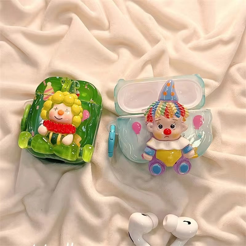 3D Glossy Blue Colorful Joker Airpod Silicone Case