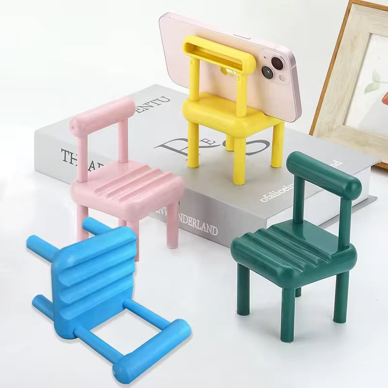 Mini Chair Portable Table Desktop Phone Holder Stand
