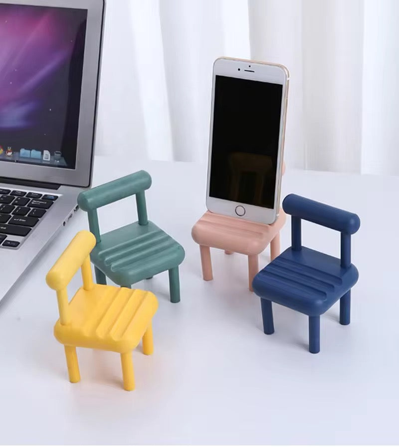 Mini Chair Portable Table Desktop Phone Holder Stand