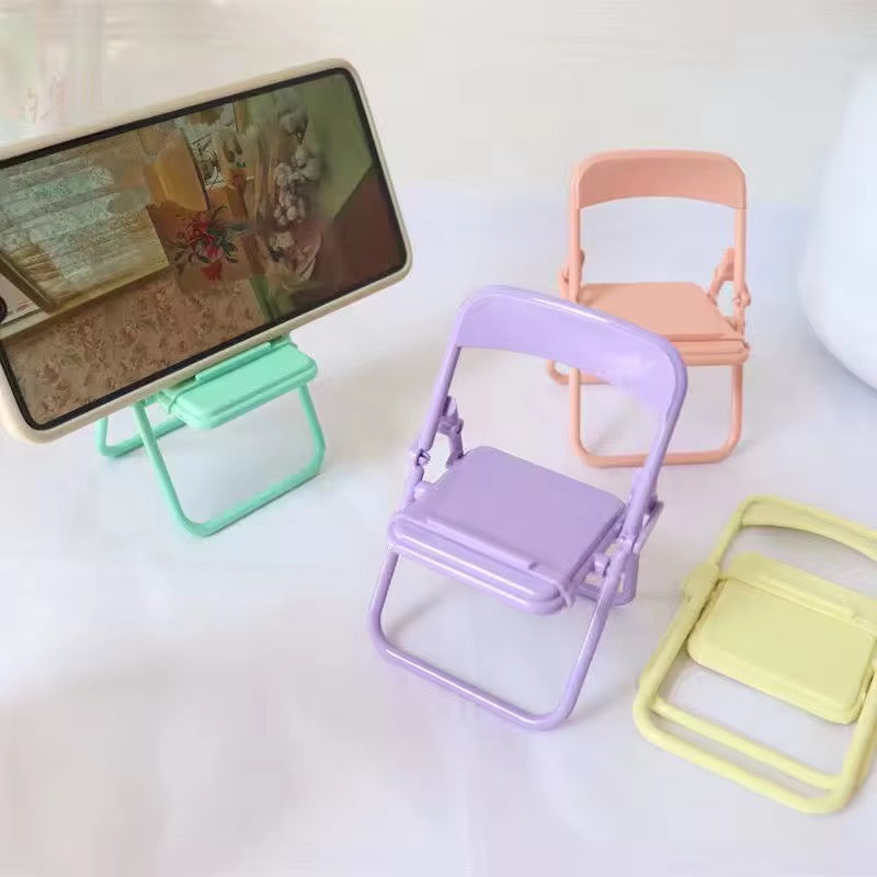 Foldable Chair Portable Table Desktop Phone Holder Stand