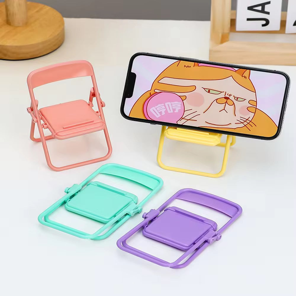 Foldable Chair Portable Table Desktop Phone Holder Stand