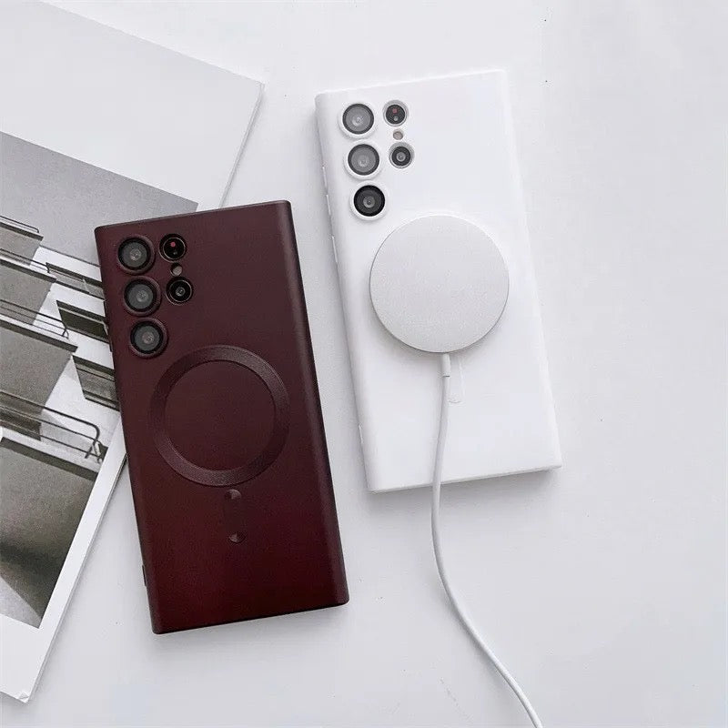 Magnetic Wireless Charging Samsung S & Note Series Soft Phone Case