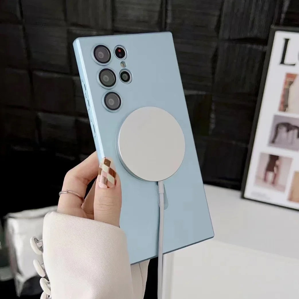 Magnetic Wireless Charging Samsung S & Note Series Soft Phone Case