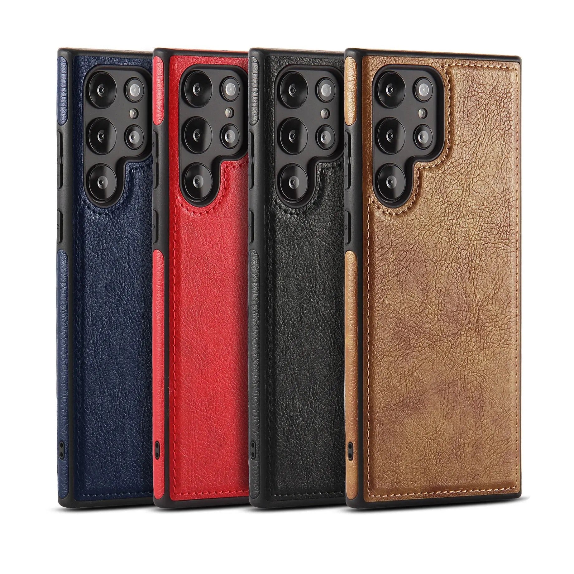 Samsung Leather Custom Initial Hybrid Silicone Bumper Case