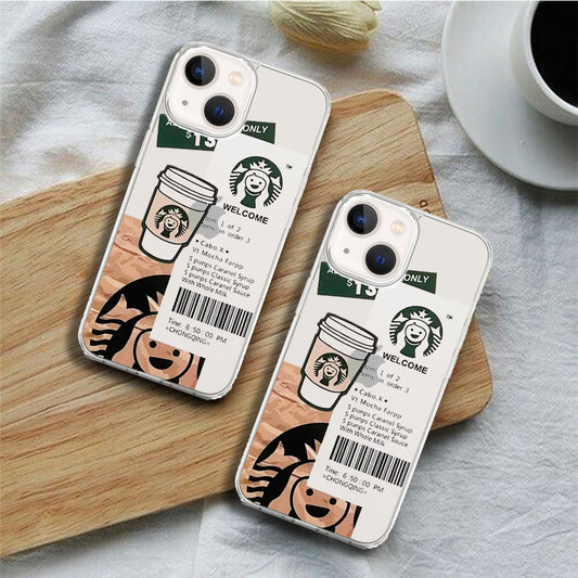 Coffee Love Transparent Custom Slim Soft Cases