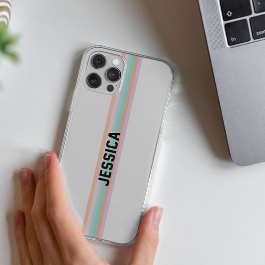 Subtle Lines Name Initial Custom Slim Soft Cases