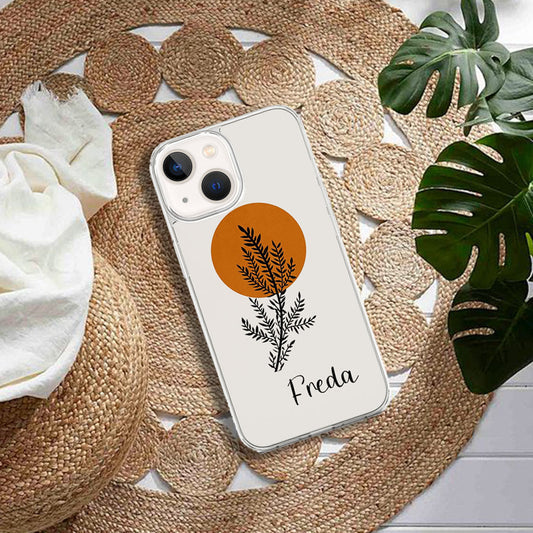 Moon Leaf Transparent Custom Slim Soft Cases