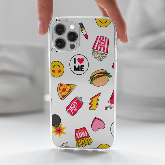 Foodie Lover Transparent Custom Slim Soft Cases