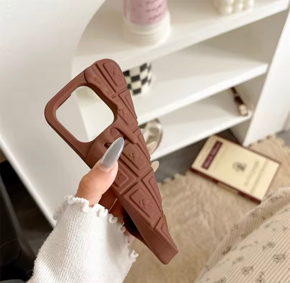 Samsung Brown 3D Cute Chocolate Keyboard Rubber Silicone Case