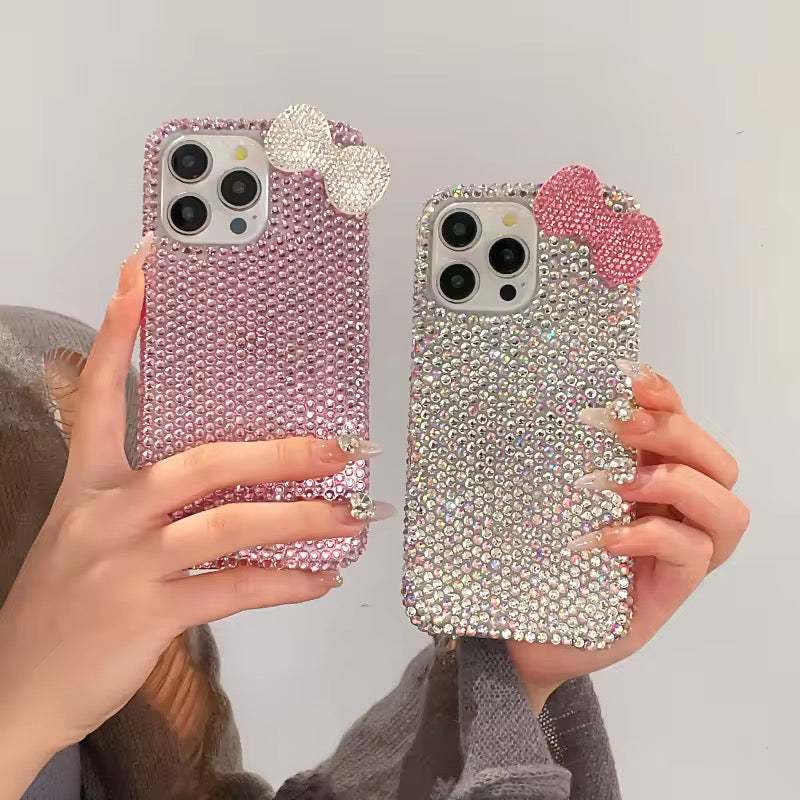 Premium Cute Diamond Rhinestone Glitter Bow iPhone Case – ATCASA Premium Cute Diamond Rhinestone Glitter Bow iPhone Case – ATCASA