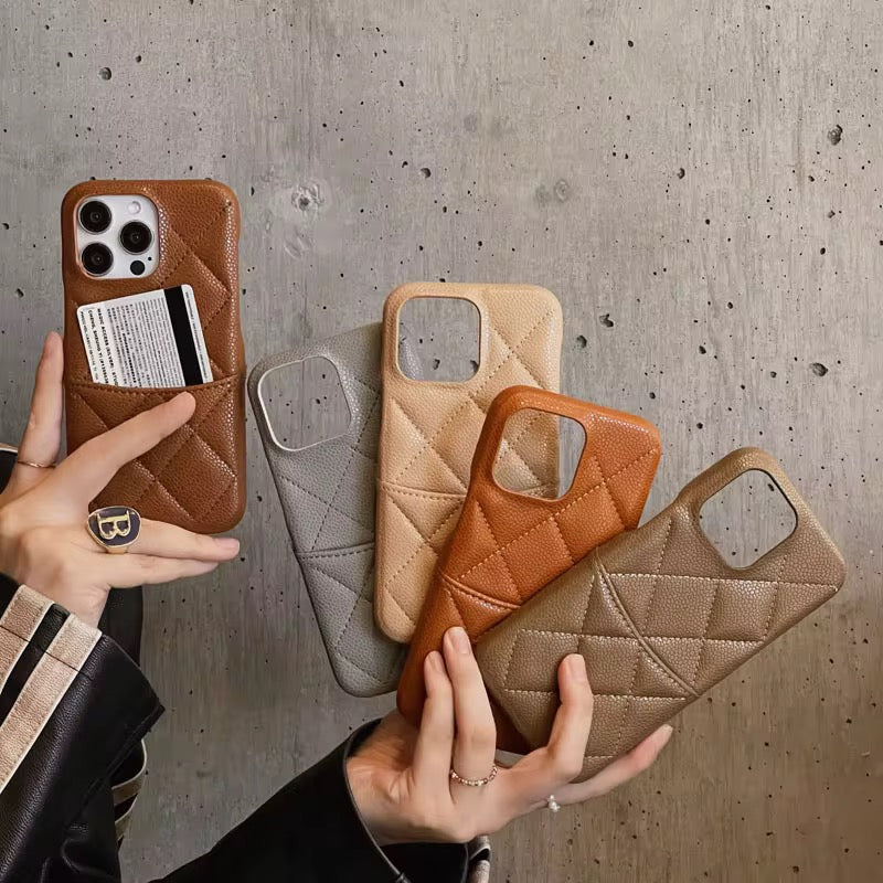 Premium Leather Card Holder iPhone Case
