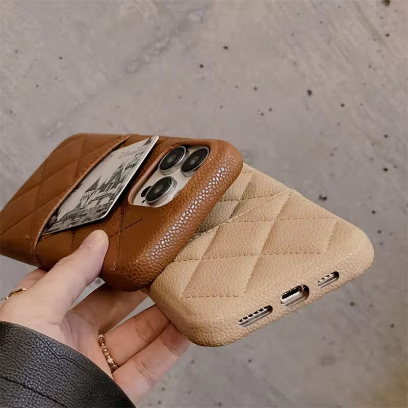 Premium Leather Card Holder iPhone Case