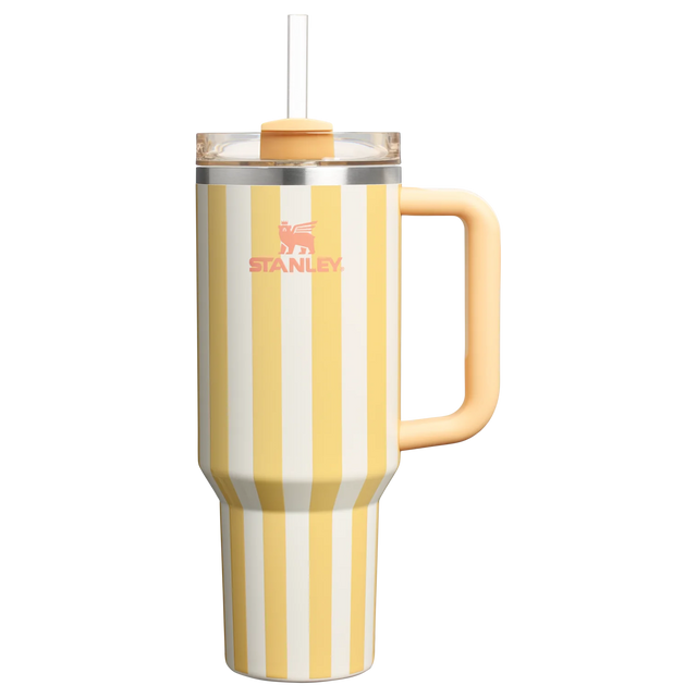 The Quencher H2.0 Tumbler 40 OZ Pre-Order With Lid & Straw (Butter Cabana Gloss)