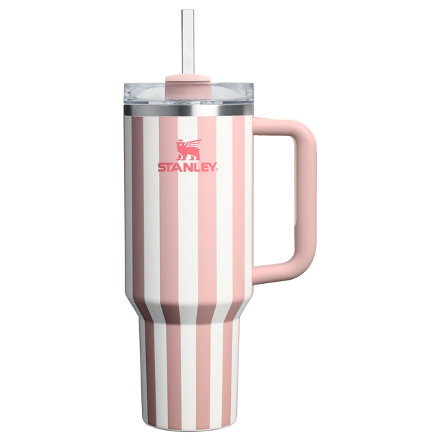 The Quencher H2.0 Tumbler 40 OZ Pre-Order With Lid & Straw (Peach Whip Cabana Gloss)