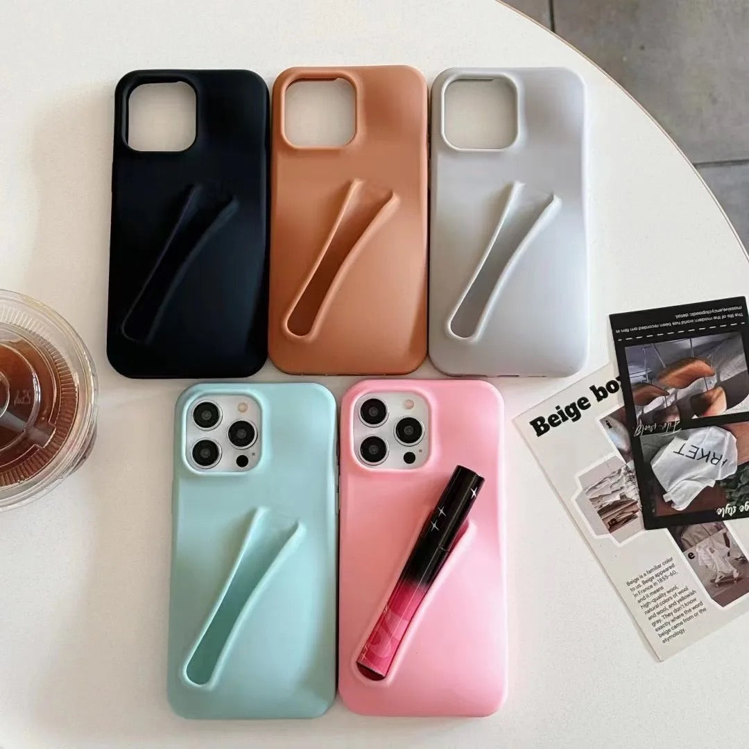 Lip Gloss Phone Holder Silicone Rubber iPhone Case