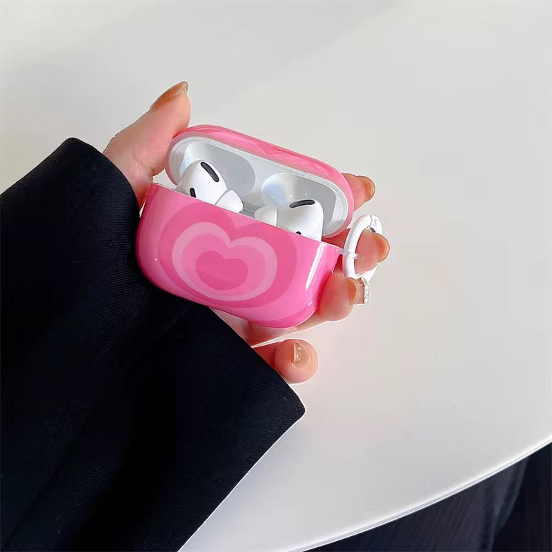 Pink Hearts Airpod Glossy Case