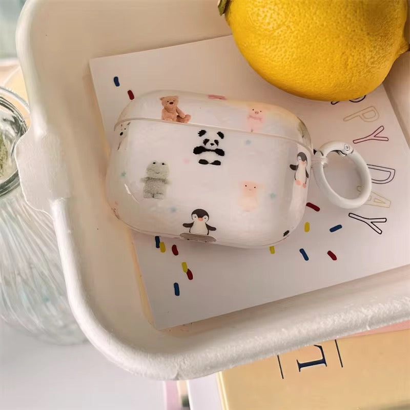 Cute Animals Panda Airpod Glossy Case