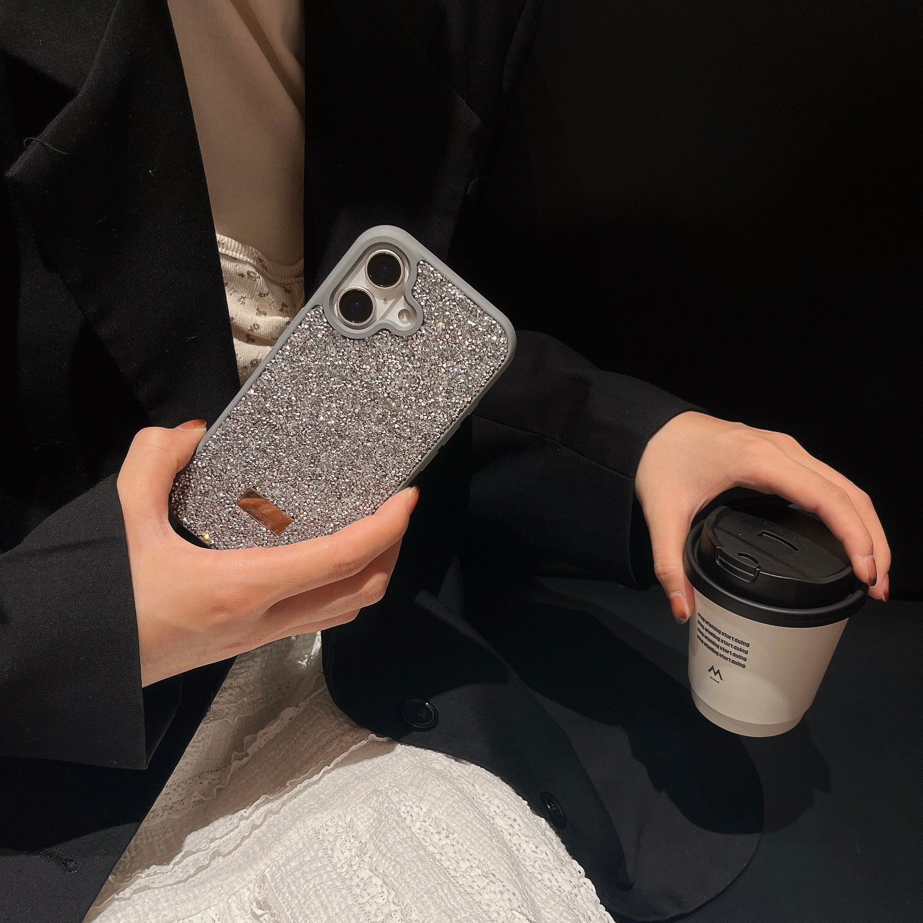 Premium Luxury Branded Rhinestone Diamond Glitter iPhone Samsung Silicone Case