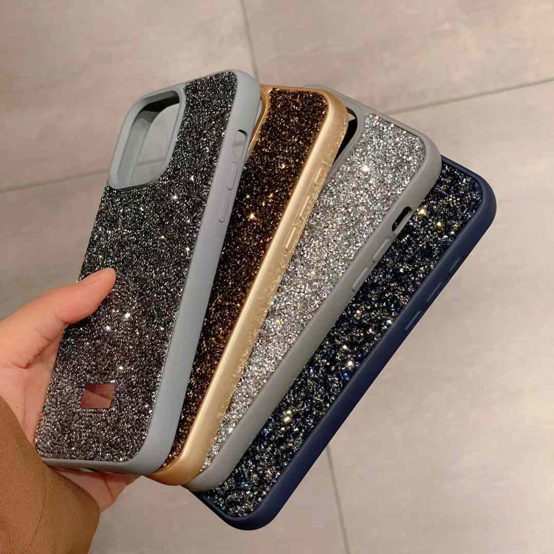 Premium Luxury Branded Rhinestone Diamond Glitter iPhone Samsung Silicone Case