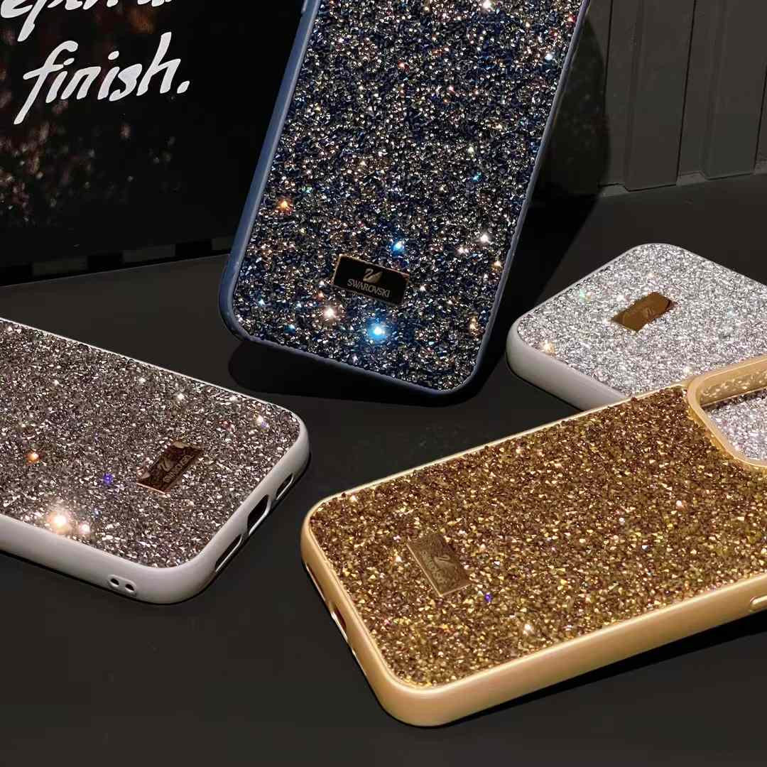 Premium Luxury Branded Rhinestone Diamond Glitter iPhone Samsung Silicone Case