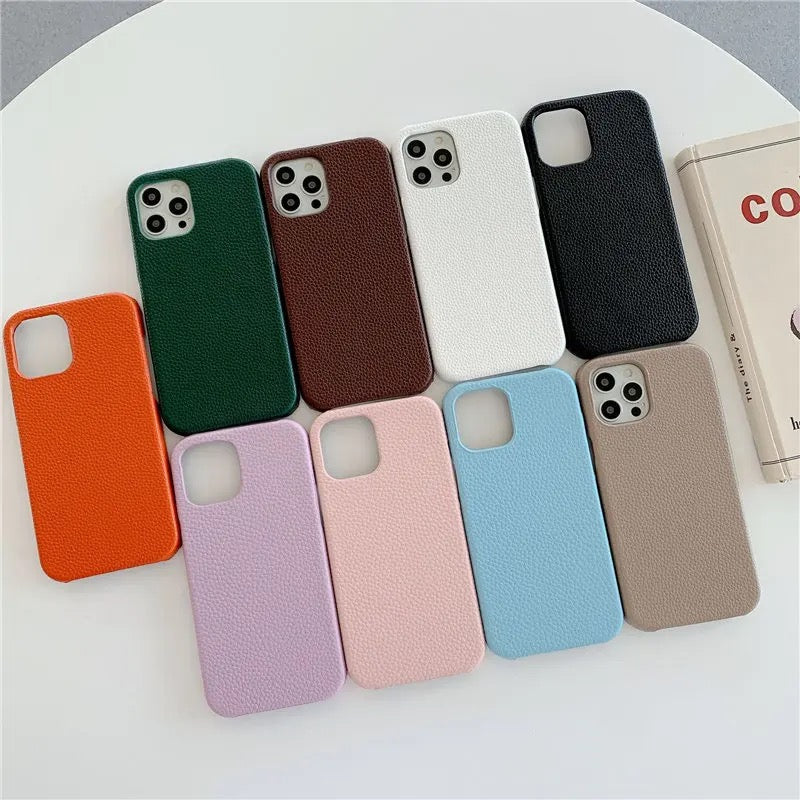 Leather Pebble Textured iPhone Case