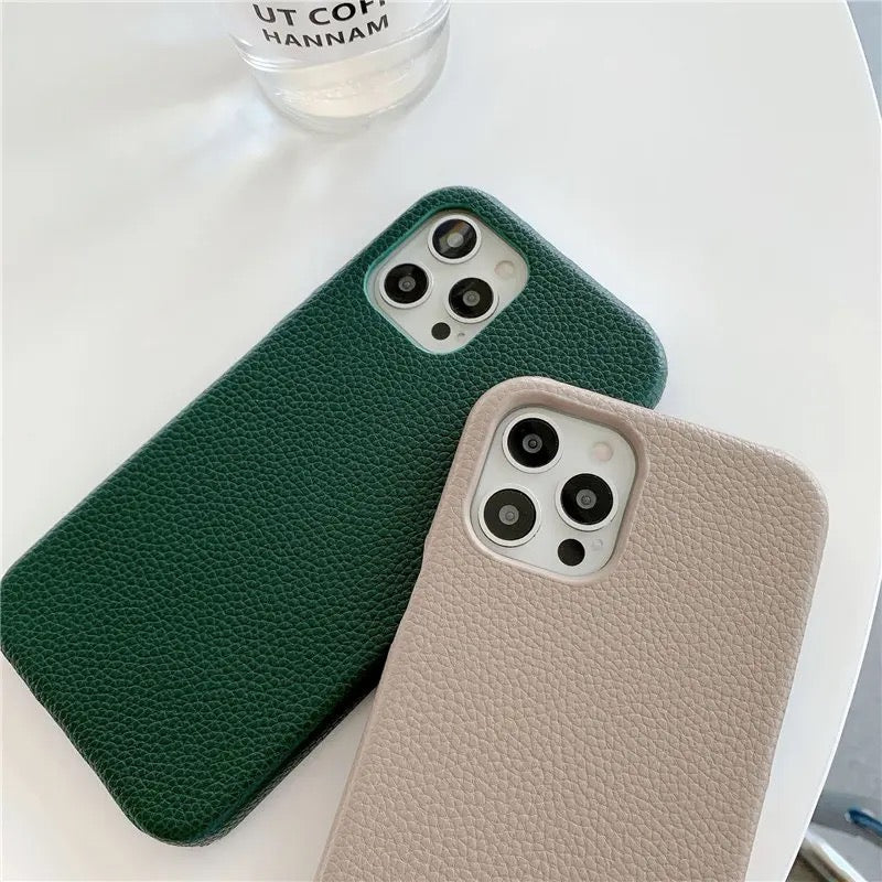 Leather Pebble Textured iPhone Case