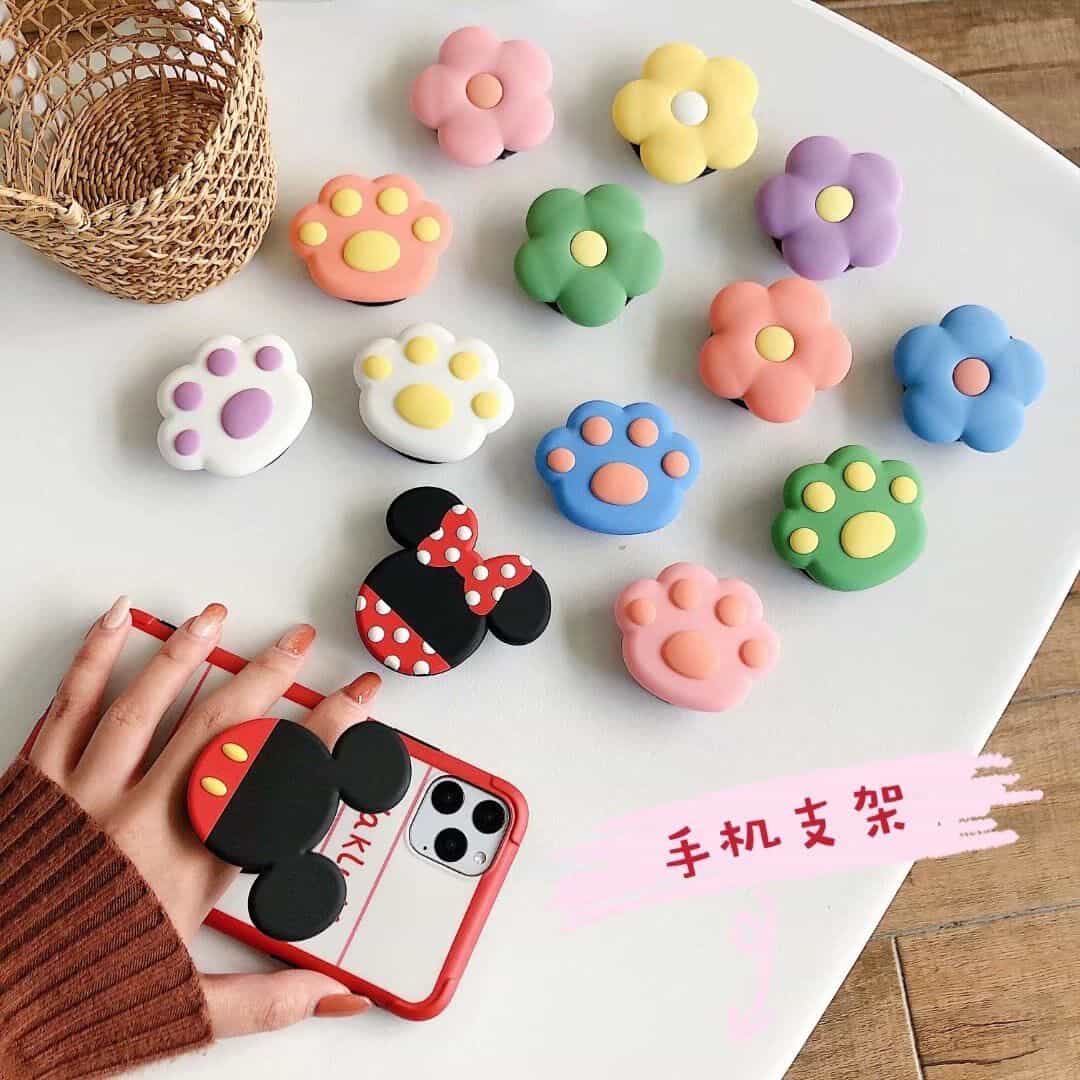 Cute Mickey Minnie Cartoon Gripper Phone Holder Bracket