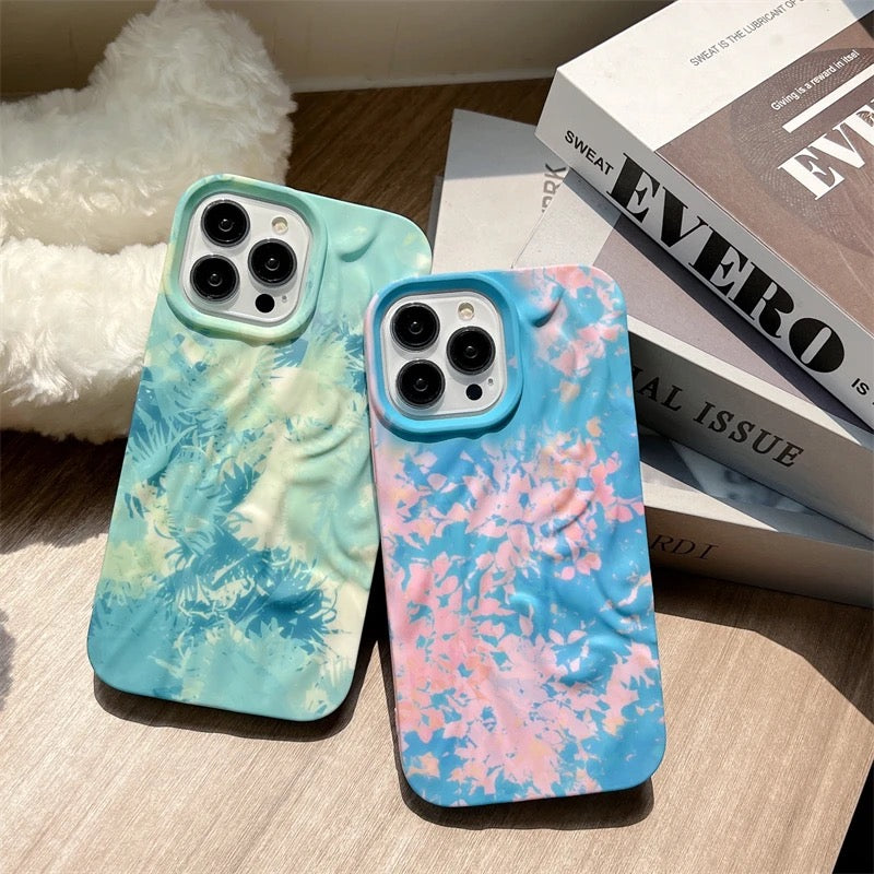 Blue Shaded Aesthetic Textured iPhone  Soft Silicone Case