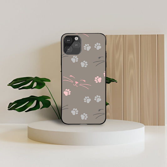 Kitty Paw Custom Glossy Metal Bumper Case